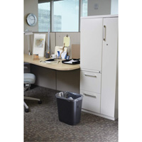 Soft Wastebasket, 28 Quarts, Plastic - Rubbermaid FG295600BLA