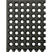 Tapis 24/Seven, Caoutchouc, 3' la c, 3' lo, 5/8" &eacute;paisseur, Noir - Wearwell 572.58X3X3GRBK