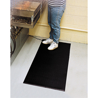 Comfort-King Anti-Static Matting, 2' W x 3' L x 3/8" T, Pebbled, Grey - Mat Tech CZM0023GY