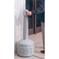 Cendriers Smoker's Cease-Fire, Sur pied, Plastique, Capacit&eacute; 4 gal. US, Hauteur 38-1/2" - Justrite 26800