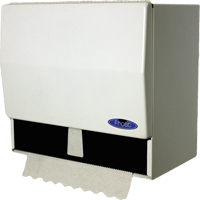 Roll or Single-Fold Towel Dispenser , Manual, 10.5" W x 6.75" D x 9.5" H - Frost 101