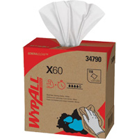 Chiffons X60 WypAll, Tout usage, 16-3/4" lo x 8-3/8" la - Kimberly-Clark 34790