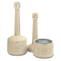 Cendriers Smoker's Cease-Fire, Sur pied, Plastique, Capacit&eacute; 4 gal. US, Hauteur 38-1/2" - Justrite 26800B