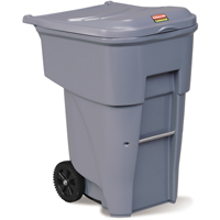 Brute&reg; Roll Out Containers, Polyethylene, 95 US gal. - Rubbermaid FG9W2200GRAY
