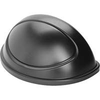 Untouchable&reg; Containers, Half Round Lid, Plastic/Polyethylene, Fits Container Size: 21-5/16" x 21-1/3" - Rubbermaid FG362000BLA