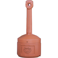 Smokers Cease-Fire&reg; Cigarette Butt Receptacle, Free-Standing, Plastic, 4 US gal. Capacity, 38-1/2" Height - Justrite 26800T