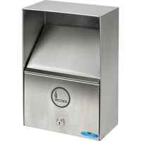 Cendriers, Montage mural, Acier inoxydable, Capacit&eacute; 3,3 litres, Hauteur 13-1/2" - Frost 909D QUOTE 5403