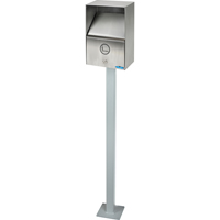 Cendriers, Montage mural, Acier inoxydable, Capacit&eacute; 3,3 litres, Hauteur 13-1/2" - Frost 909D QUOTE 5403