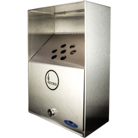 Cendriers, Montage mural, Acier inoxydable, Capacit&eacute; 3,3 litres, Hauteur 13-1/2" - Frost 909