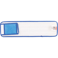 Hygen Wet Pads, Scrubber, Microfibre, 5-7/10" x 20-7/10" - Rubbermaid FGQ41500BL00