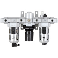 Filtre &agrave; air interm&eacute;diaire en trois parties, r&eacute;gulateur & lubrificateur AFRLMI38, 3/8" NPT - JET 408855