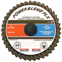 Disque &agrave; lamelles &agrave; rouler POWERBLEND FLX, 2" x Type R, Grain Z40, Alumine de zirconium - JET 502061