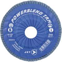 Disque &agrave; lamelles ajustables POWERBLEND TRM, 5" x 7/8", Type 29, Grain Z60, Alumine de zirconium - JET 503425