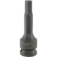 Impact Bit Socket, Hex, 3/8" x 3" L, 1/2" Drive - JET 687213