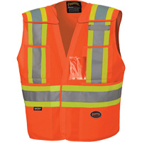 6930 Veste de sécurité détachable à épaules tombantes, Orange haute visibilité, 2T-Grand/3T-Grand, Polyester - Pioneer V1020951-2/3XL