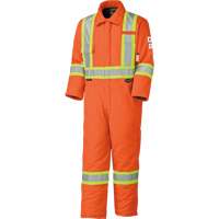 5532A Combinaison de s&eacute;curit&eacute; &agrave; haute visibilit&eacute; ignifuge et anti-arcs &eacute;lectriques, Taille 2T-Grand, Orange haute visibilit&eacute;, 58 cal/cm² - Pioneer V2560151-2XL