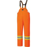 5893 High Visibility Flame Resistant Waterproof Bib Pants, X-Large, High Visibility Orange - Pioneer V3520250-XL