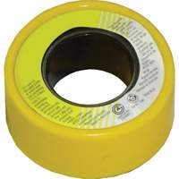 Ruban scellant pour filets au pas du gaz avec PTFE, 236" lo x 1/2" la, Jaune - Fairview Fittings 121-M8UL