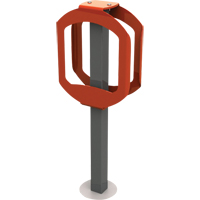 Bike Stop Bike Racks, Steel, 2 Bike Capacity - Frost 2070-RED