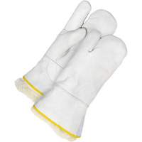 Mitaines &agrave; 1 doigt en cuir de vache fleur &agrave; doublure classique, Taille Grand, Mitaine - Bob Dale Gloves 50-9-875-L
