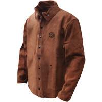 Veste de soudage en cuir fleur de vache refendu Gander Brand, Cuir, 2T-Grand, Brun - Bob Dale Gloves 60-1-126-X2L