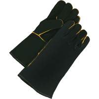 Gants pour soudeur avec manchette, Cuir de vache refendu, Taille Taille unique - Bob Dale Gloves 60-1-238