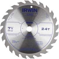Classic Series Circular Saw Blade, 7-1/4", 24 Teeth, Wood Use - Irwin 25130