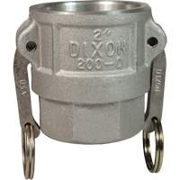 Cam & Groove Coupler, Aluminum, Type D, 3", Female NPT, 125 PSI - Dixon Group 300-D-AL