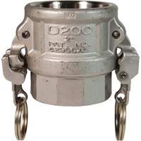 Coupleur &agrave; came et cannelure EZ Boss-Lock, Acier inoxydable, Type D, 1", NPT femelle, 250 PSI - Dixon Group RD100EZ