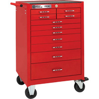 PRO+ Series Roller Cabinet, 11 Drawers, 26" W x 19" D x 42" H, Red - Gray Tools 93211