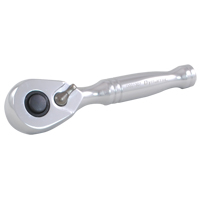 Quick-Release Stubby Ratchet Wrench, 1/4" Drive, Cushion Grip Handle - Dynamic Tools D001307