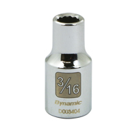 SAE Socket, 1/2", 1/4" Drive, 12 Points - Dynamic Tools D003416