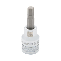 Standard SAE Bit Socket, 3/16" x 1-9/10" L, 3/8" Drive - Dynamic Tools D006054