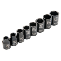Jeu de douilles SAE, 8 Mcx, Chocs, Prise de 3/8" - Dynamic Tools D010020