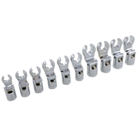 Metric Flex-Head Crow-Foot Socket Set, 10 Pcs, 3/8" Drive Size - Dynamic Tools D010028