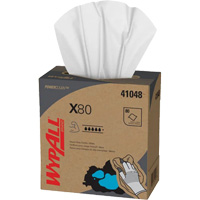 WypAll&reg; X80 Extended Use Cloths, Heavy-Duty, 16-4/5" L x 9" W - Kimberly-Clark 41048