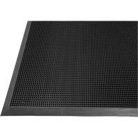 Gritstop Fingermat Matting, Rubber, Scraper Type, Textured Pattern, 2-2/3" x 3-3/4", Black - Edgewood Matting GFM223239