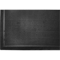 Gritstop Fingermat Matting, Rubber, Scraper Type, Textured Pattern, 2-2/3" x 3-3/4", Black - Edgewood Matting GFM223239