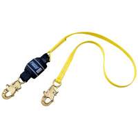 Force2 Shock-Absorbing Lanyard, 6', Snap Hook Center, Snap Hook Leg Ends, Polyester - 3M DBI Sala Fall Protection 1246167C
