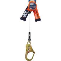 C&acirc;ble de s&eacute;curit&eacute; autor&eacute;tractable pour rebord Nano-Lok, 8', Acier inoxydable, Pivotant - 3M DBI Sala Protection Contre Les Chutes 3500252
