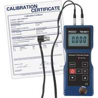 Jauge d'&eacute;paisseur avec certificat de calibration, Affichage Num&eacute;rique, Ultrason, gamme de 0,05" to 7,9" (1,5 mm to 200 mm) - Reed Instruments TM-8811-NIST