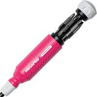 Original Pink 15-in-1 Multi-Bit Screwdriver, 8-37/50" L, Textured Handle - Megapro 151PINK