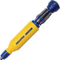 Original Stainless Steel 15-in-1 Multi-Bit Screwdriver, 8-37/50" L, Textured Handle - Megapro 151SS