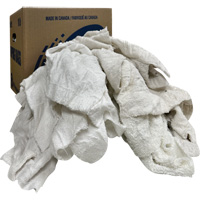 Boîte de chiffons d'essuyage, Tissu &eacute;ponge, Blanc, 10 lb - Rotex RD521-C10