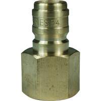 DQC E-Series Straight Through Interchange Plug, Brass, 3/4", Female NPTF, 1700 PSI - Dixon Group E6F6-B