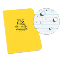 Livre m&eacute;mo, Couverture souple, Jaune, 112 Pages, 3-1/2" , 5" - Rite In The Rain 374-M