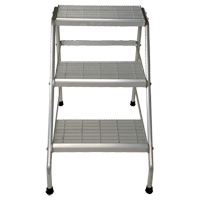 Aluminum Step Stand, 3 Steps, 34-9/16" x 22-13/16" x 30" High - Vestil SSA-3-KD