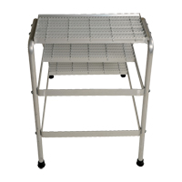 Aluminum Step Stand, 3 Steps, 34-9/16" x 22-13/16" x 30" High - Vestil SSA-3-KD