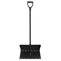 Poly Snow Shovel with Steel Wear Strip, Polypropylene Blade, 19-3/4" Wide, D-Grip Handle, Wearstrip Included - Aurora Tools 