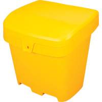 Bacs d'entreposage pour sel & sable, Avec Moraillon, 21" x 27" x 26", 4,24 pi³, Jaune - Produits d’entretien RMP 